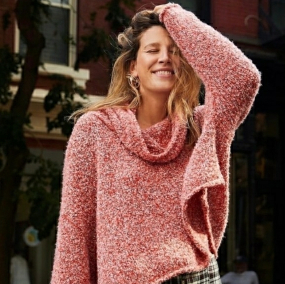 Free People BFF Cowl Neck Sweater Womens NEW